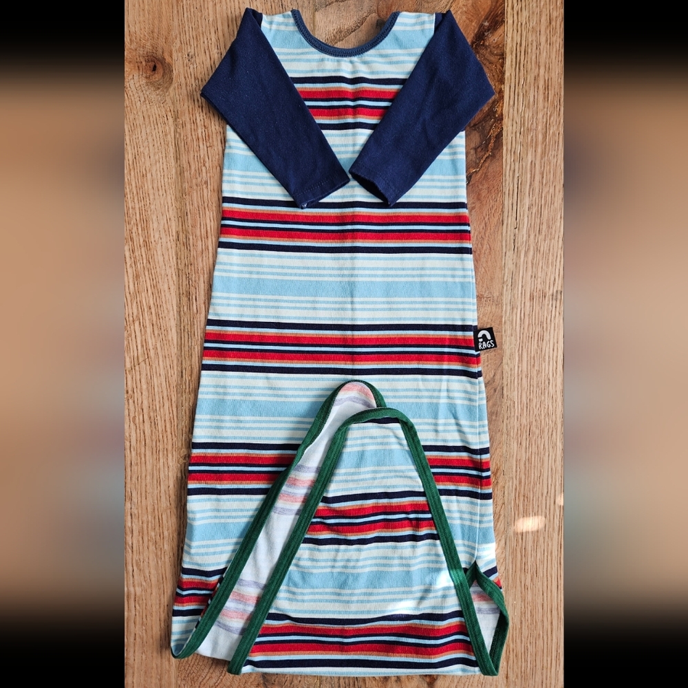 RAGS 0-3M Striped Knotted Gown